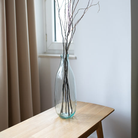 Vase Dahlia 2er Set aus recyceltem Glas, 40 cm