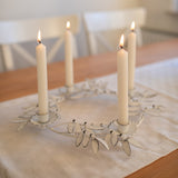 Mistelzweig Kerzenhalter Kiss, Ø 35 cm, Weiß aus Eisen