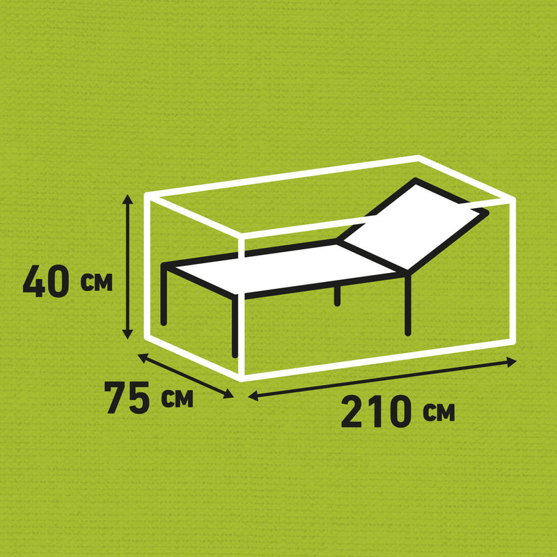Schutzhülle Sonnenliege/Deckchair | 210x75x40 cm, Grau | madison