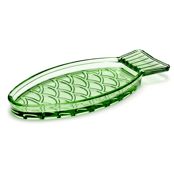 Schale Fish & Fish, 2-teilig | 23x10x2 cm in Grün | SERAX