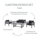 LOOKS by Wolfgang Joop Lounge Set Cane 5-teilig in Anthracite