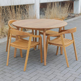 Gartenmöbel-Set, 5-tlg. mit 4x Stuhl Palm, Dining Tisch Primrose