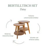 Deckchair Seagrass 2-er Set mit Beistelltisch Set Daisy