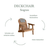 Deckchair Seagrass mit Beistelltisch Set Daisy