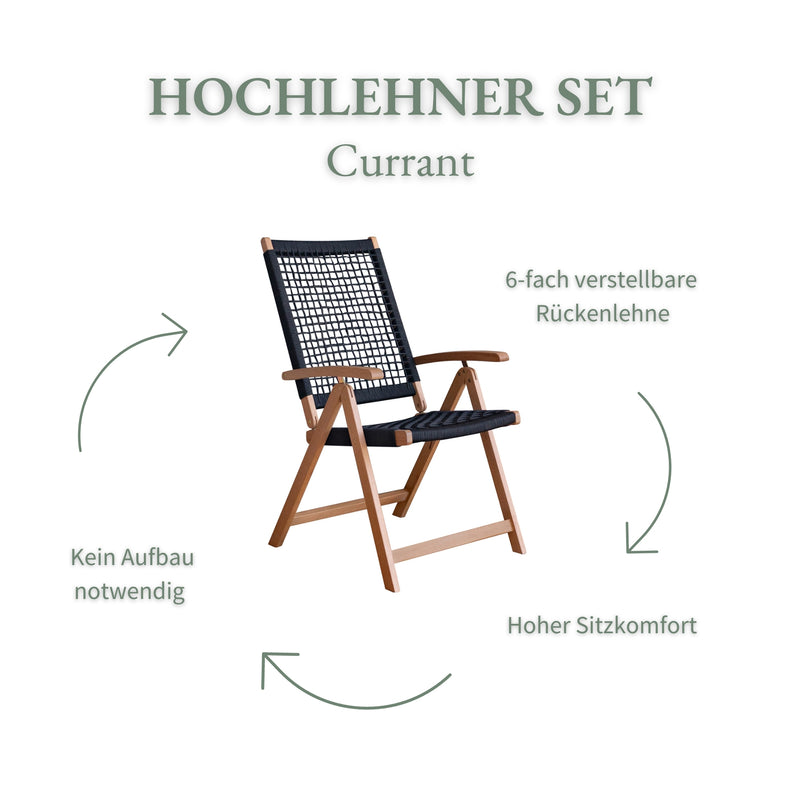 Hochlehner Set Currant | 2 Stück, schwarz | mypureliving