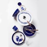 Ottolenghi Teller Feast 2-er Set Weiß Artichoke Blau in Weiß-Blau, D 19 cm