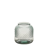 mypureliving | Vase Blossom aus recyceltem Glas | 19 cm, klar