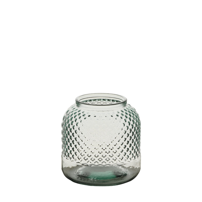 mypureliving | Vase Blossom aus recyceltem Glas | 19 cm, klar