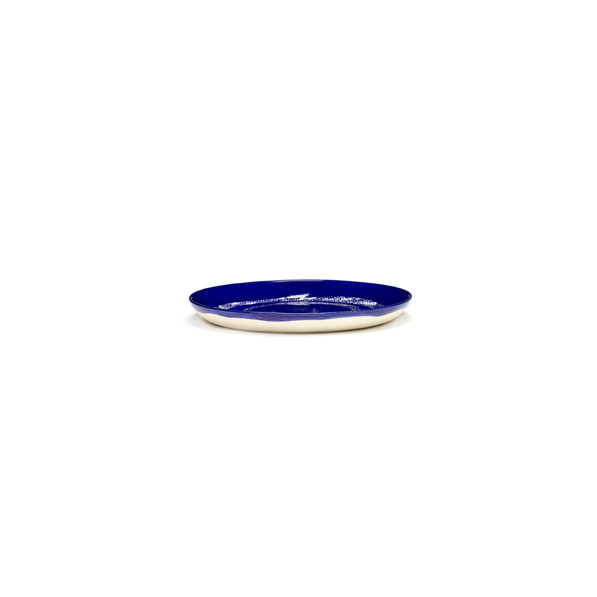 Ottolenghi Teller 2-er Lapis Lazuli Swirl-Dots, Blau-Weiß, D 19 cm