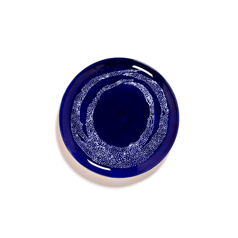Serax | Ottolenghi 2-er Set Teller "Lapis Lazuli Swirl-Dots" | blau-weiß Ø 26,5 cm