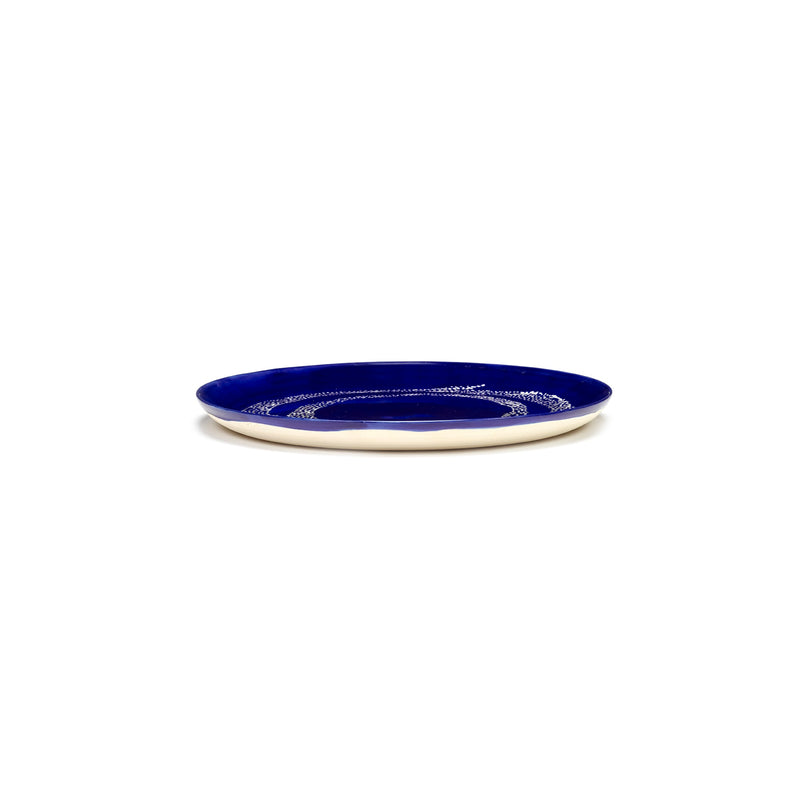 Serax | Ottolenghi 2-er Set Teller "Lapis Lazuli Swirl-Dots" | blau-weiß Ø 26,5 cm