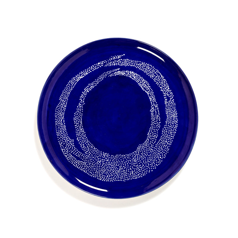 Serax | Ottolenghi Servierteller "Lapis Lazuli Swirl-Dots" | blau-weiß Ø 35 cm