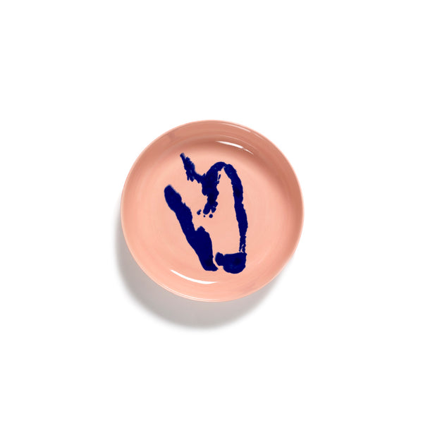 Serax | Ottolenghi 2-er Set Teller mit hohem Rand "Delicious Pink Pepper" | rosa-blau Ø 22 cm