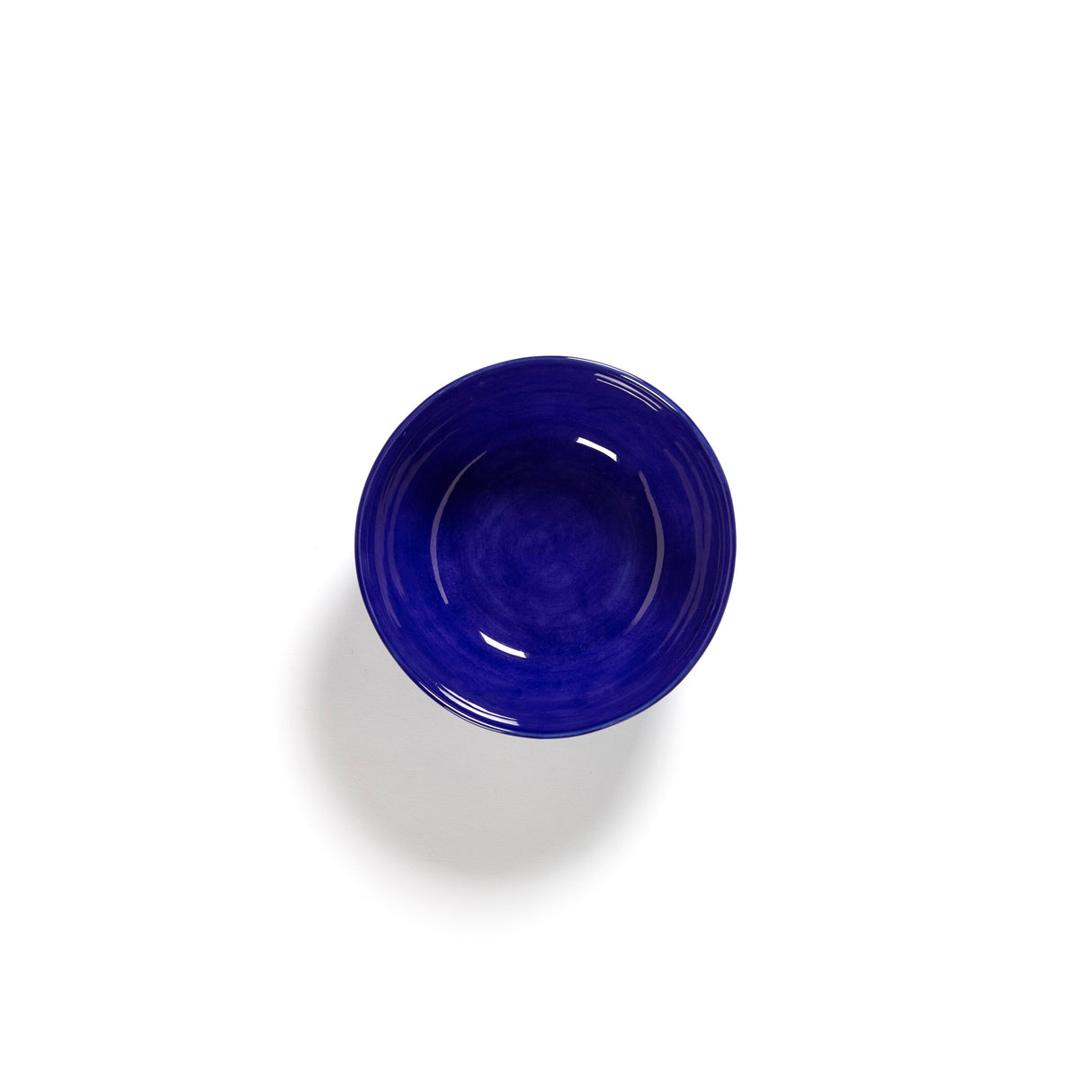Ottolenghi Schüssel 4-er Set Lapis Lazuli Swirl-Stripes, Blau-Weiß, D 18 cm