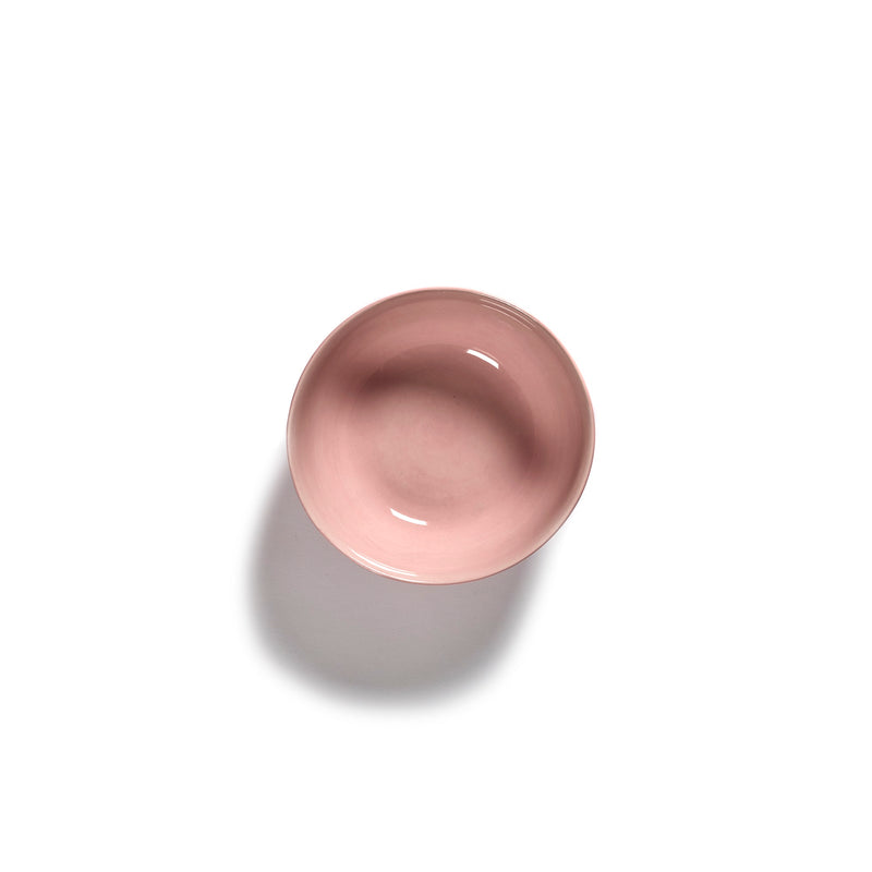 Serax | Ottolenghi 4-er Set Schüsseln "Delicious Pink Swirl-Stripes" | rosa-blau Ø 18 cm