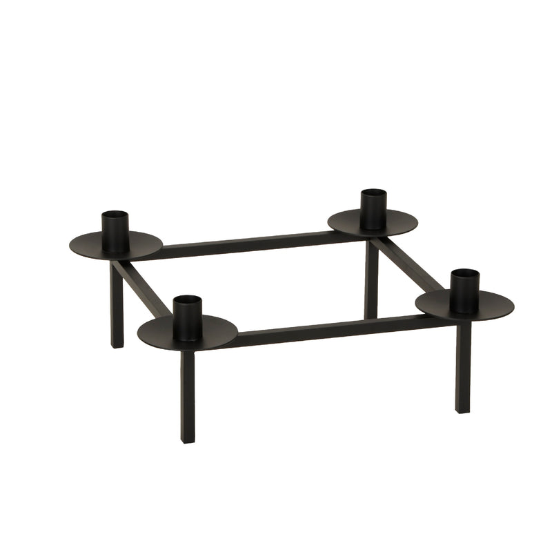 mypureliving | Kerzenhalter Square | 32x32 cm, schwarz