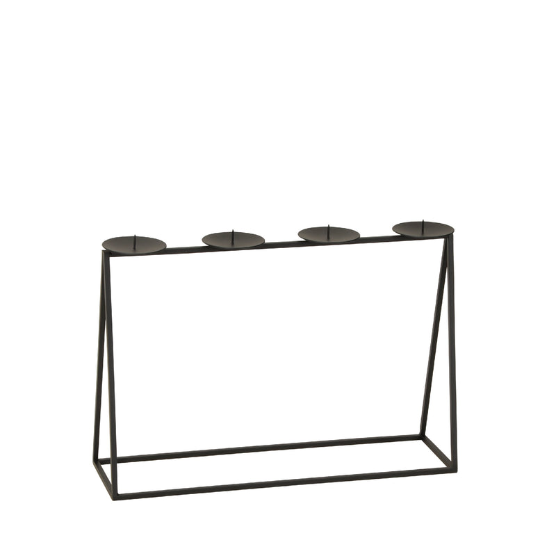 mypureliving | Kerzenhalter Triangle | 27,5 cm, schwarz