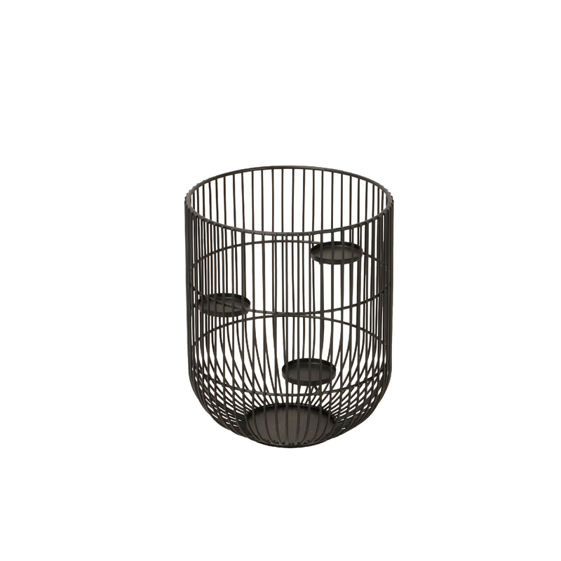 mypureliving | Kerzenhalter Lichtkorb Bright | 25 cm, schwarz