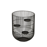 mypureliving | Kerzenhalter Lichtkorb Bright | 31 cm, schwarz