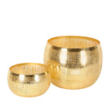 mypureliving | Windlicht Set Midnight 2-teilig | 11 & 19 cm, gold