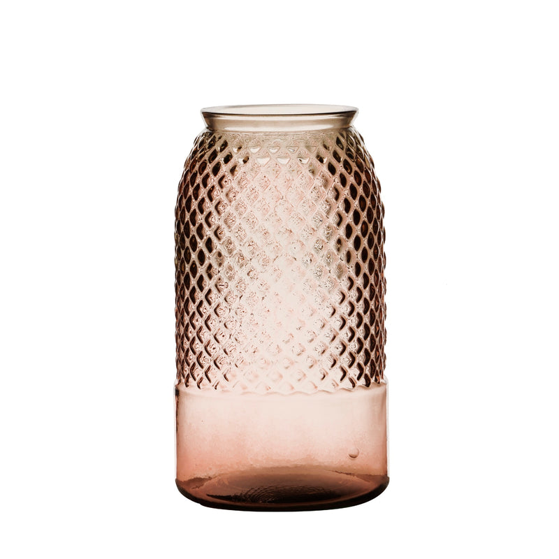 mypureliving | Vase Blossom aus recyceltem Glas | 28 cm, altrosa