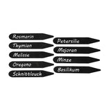 mypureliving | Kräuterstecker Black | 9-teilig, Eisen