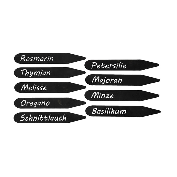 mypureliving | Kräuterstecker Black | 9-teilig, Eisen