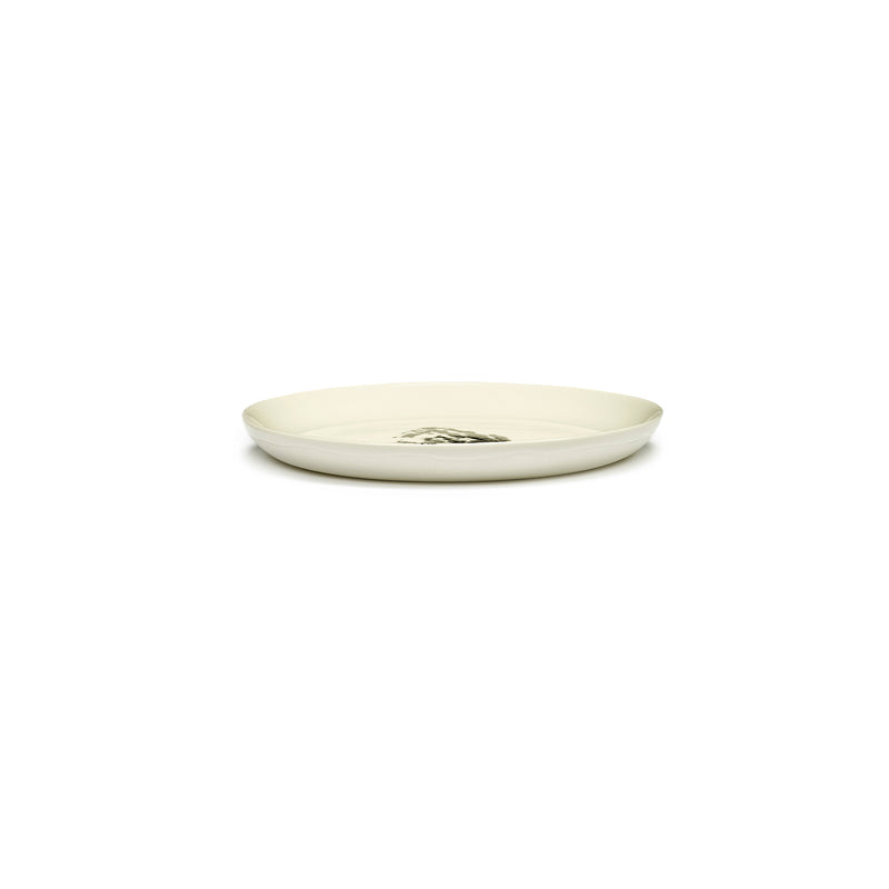 Serax | Ottolenghi Teller Feast 2-er Set Weiß Artichoke Schwarz | weiß-schwarz, D 19 cm