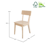 Essgruppe Chamomile, 5-tlg. mit 1x Esstisch, 4x Esszimmerstuhl | Beige | mypureliving