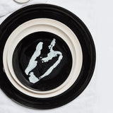 Serax | Ottolenghi Teller Feast 2-er Set Schwarz Pepper Weiß | schwarz-weiß, D 19 cm
