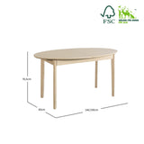 Ausziehbarer Esstisch Scandi | Beige | mypureliving