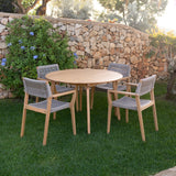 Dining Stuhl Set Elderberry aus Eukalyptusholz | 2 Stück, braun | mypureliving